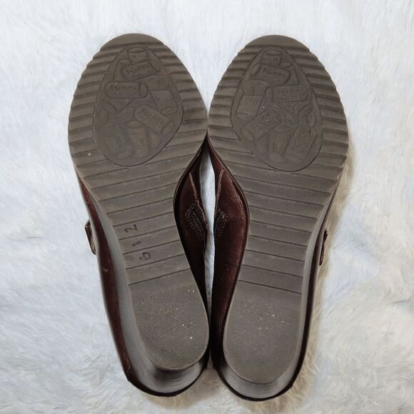 Korks Brown Hanska Monk Strap Wedge Ankle Bootie 9.5 - Picture 5 of 8